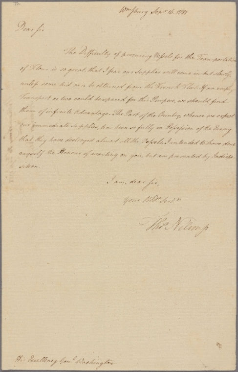 Letter to George Washington
