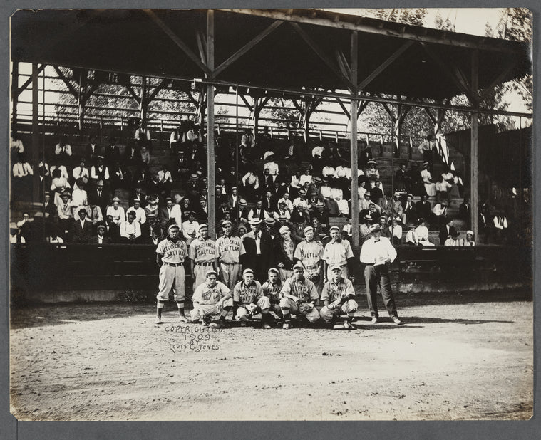 Boxer Jack Johnson with the Salt Lake City Occidentals at Walker's Field
