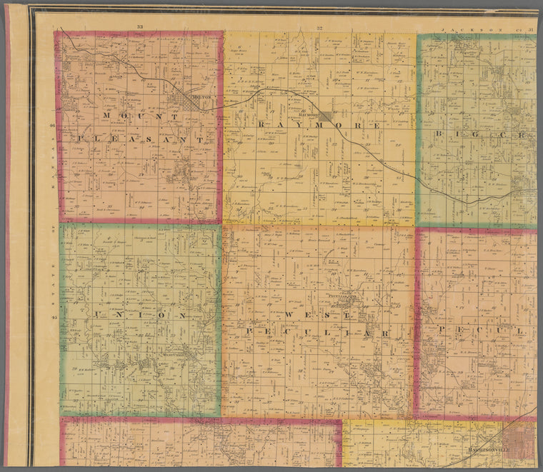 Map of Cass County, Missouri