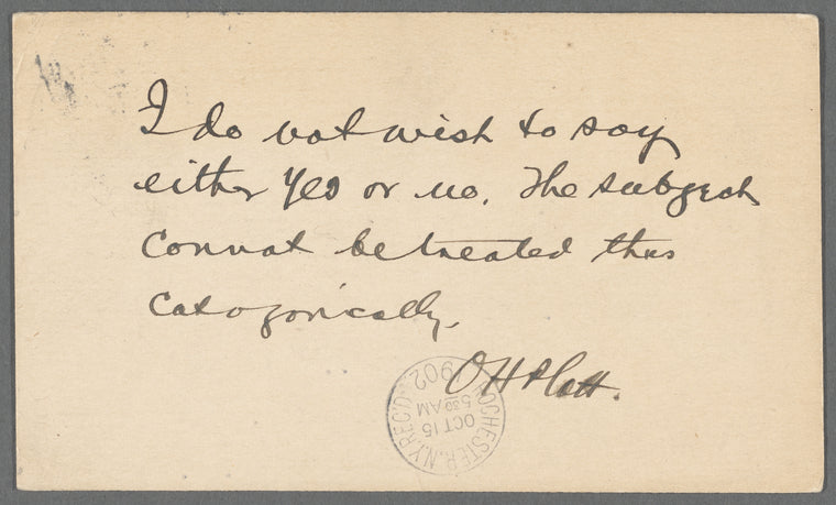 Postcards to Susan B. Anthony regarding Suffrage Amendment, asked to respond "yes" or "no"