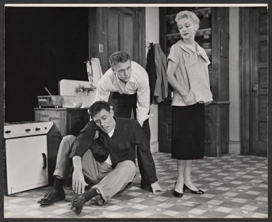 Harry Guardino, Steve McQueen and Vivian Blaine in the stage production A Hatful of Rain
