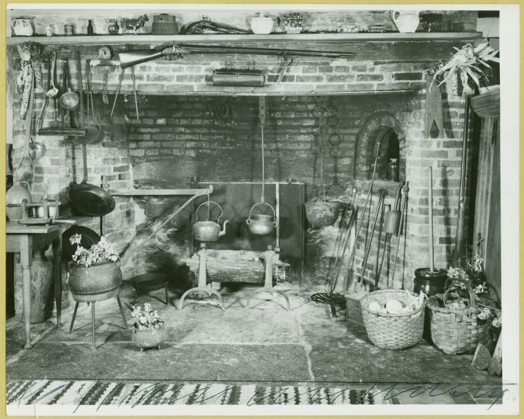 Fireplace and Dutch oven in the Samuel Hewlett house (now E.V. Williams) on Port Washington Blvd.