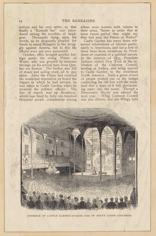 Interior of Castle Garden--during one of Jenny Lind's concerts