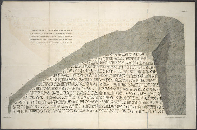 Hieroglyphs on the Rosetta stone