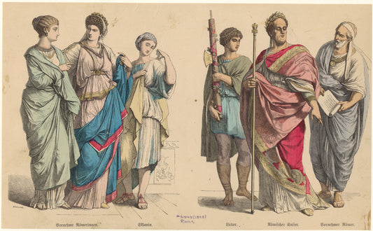 Bornehme Römerinnen ; Sklavin, Lictor, Römischer Kaiser ; Bornehmer Römer