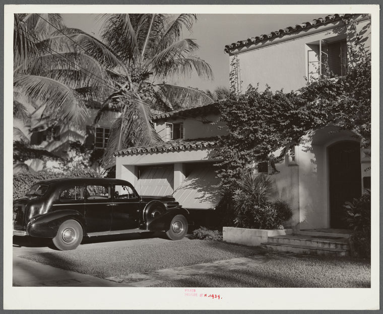 Part of Florida home in wealthy residential section. Miami Beach, Florida