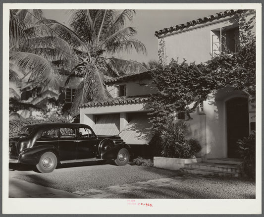 Part of Florida home in wealthy residential section. Miami Beach, Florida