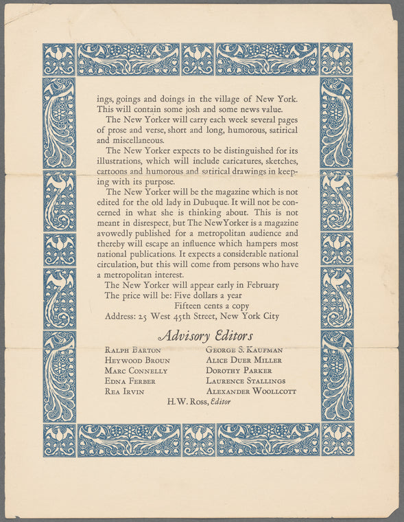 Prospectus - The New Yorker