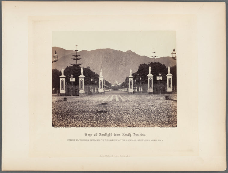 Outside or western entrance to the Garden of the Order of Bare-footed Monks, Lima
