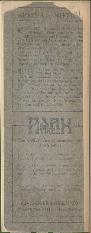 Strip maps of the "Dixie trail" north and south automobile route: New York-Philadelphia-Gettysburg-Shenandoah Valley-Charlotte-Atlanta-Jacksonville : route of the 1911 "Glidden" tour