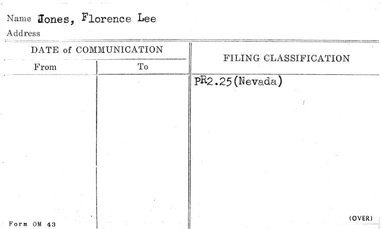 Jones, Florence Lee