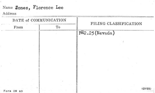 Jones, Florence Lee