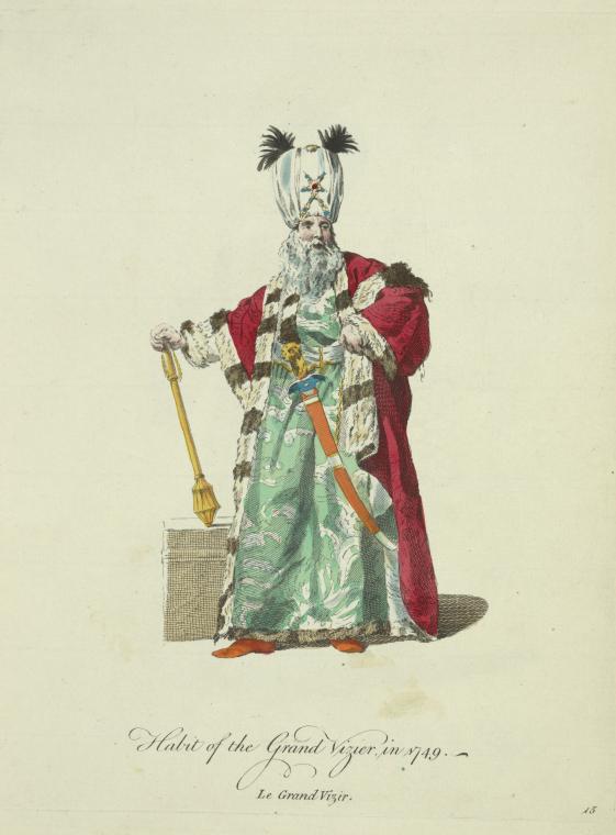Habit of the grand vizier in 1749. Le grand vizir.