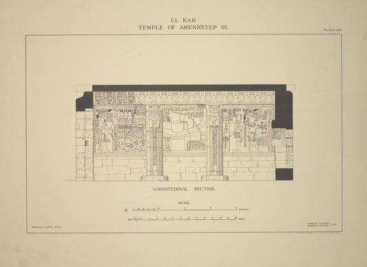 El Kab. Temple of Amenhetep III. Longitudinal section.