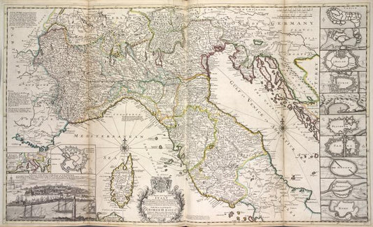 A new map of the upper part of Italy, containing ye principality of Piemont ye Dutchies of Savoy, Milan, Parma, Mantua, Modena, Tuscany, the dominions of ye Pope &c., the Republiques of Venice, Genoa, Lucca &c.