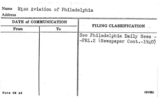 Miss Aviation of Philadelphia