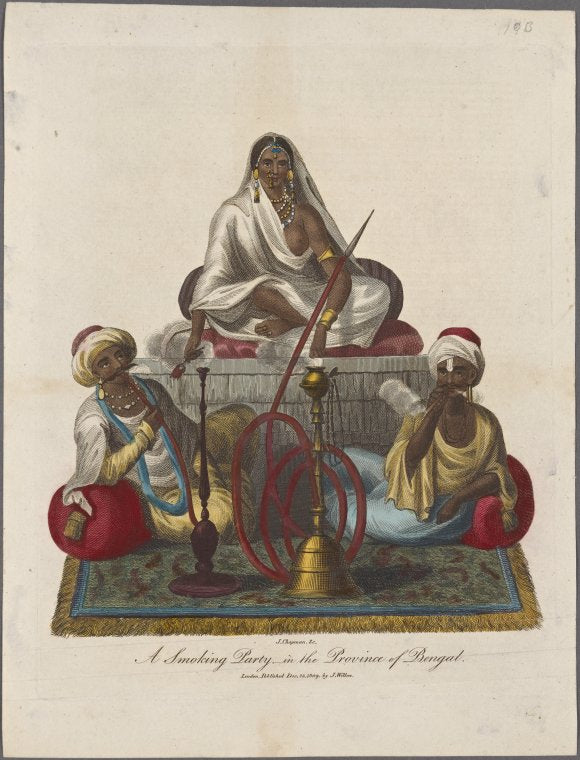 A smoking party in the province of Bhengal