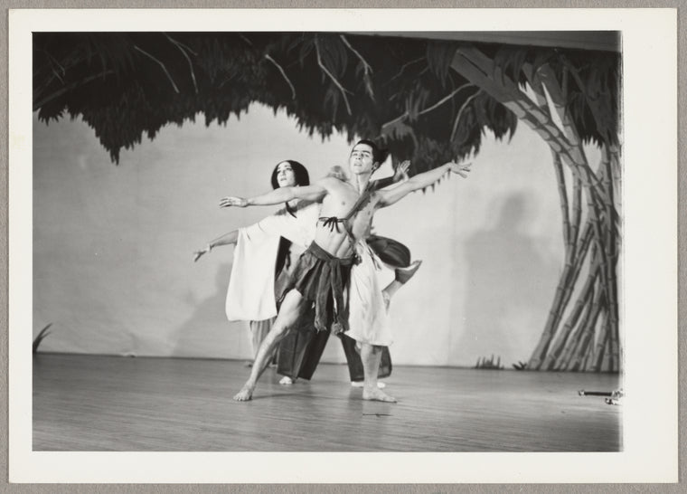 Dean Crane (front) in A Changing Wind aka Rashomon