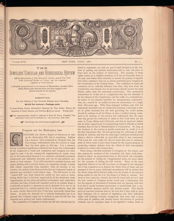 The jewelers' circular and horological review