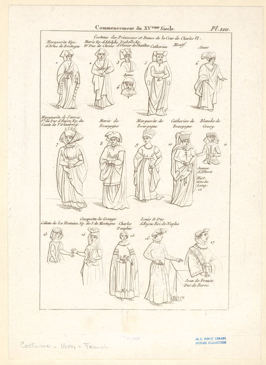 Costume des princesses et dames de la cour de Charles VI