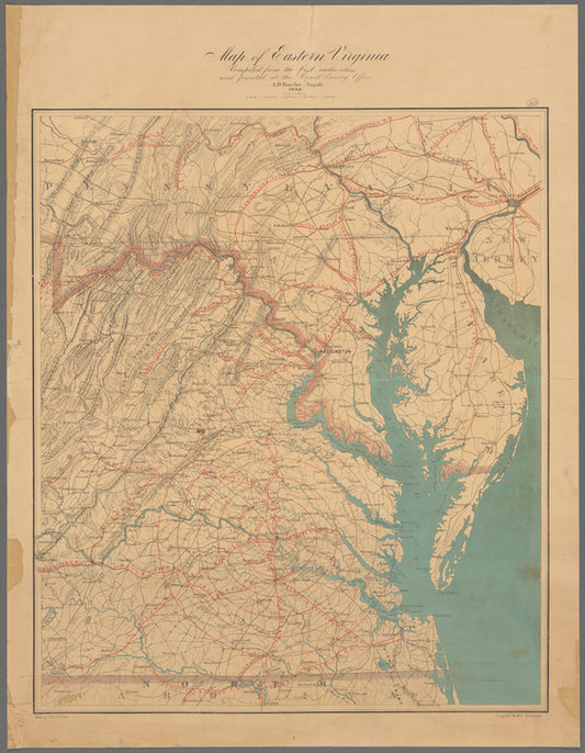 Map of eastern Virginia : compiled from the best authorities, and printed at the Coast Survey Office, A.D. Bache, Supdt.