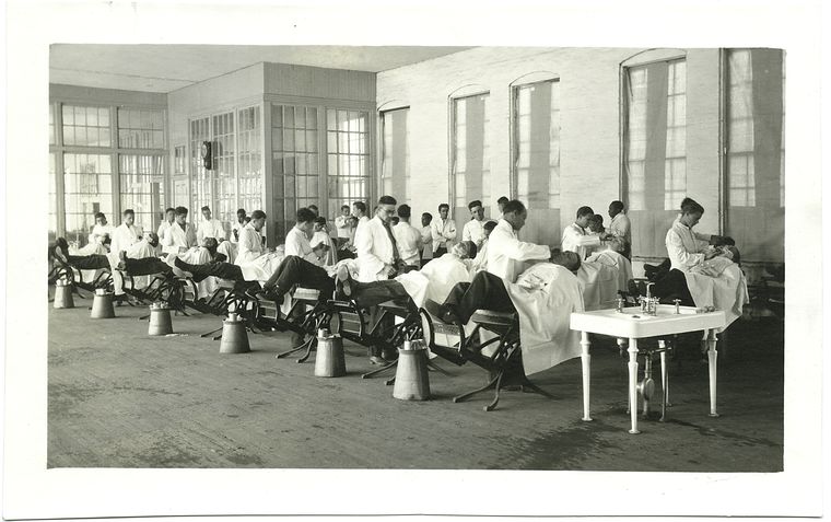 N.Y. State Reformatory, barber class.