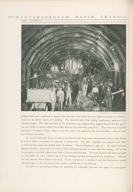 Construction of Fort George Tunnel.