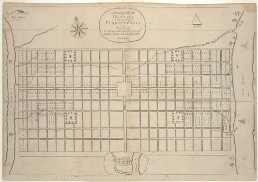 A portraiture of the city of Philadelphia in the province of Pennsylvania in America.