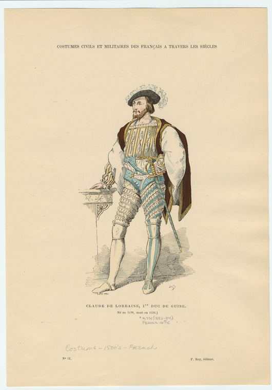 Claude de Lorraine, 1er duc de Guise, (né en 1496, mort en 1550)