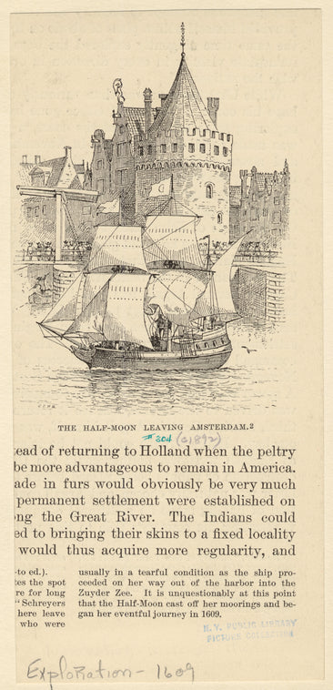 The Half-Moon leaving Amsterdam