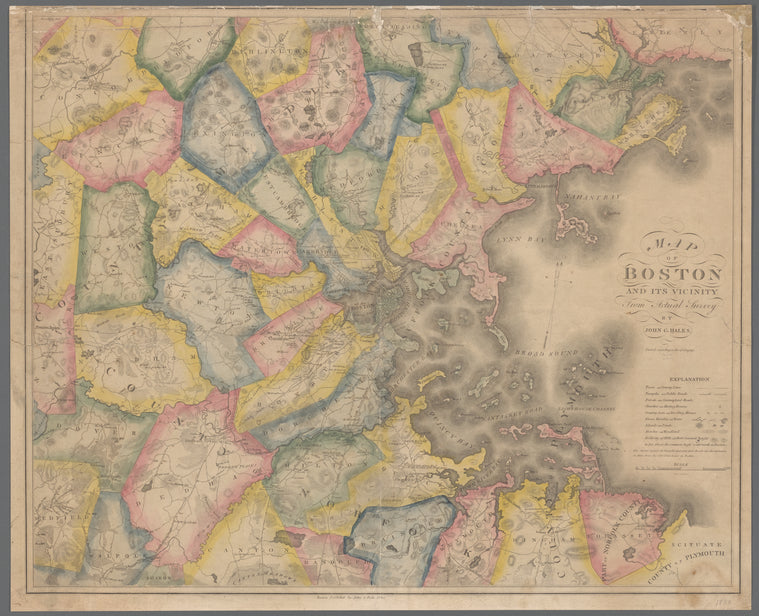 Map of Boston and its vicinity: from actual survey