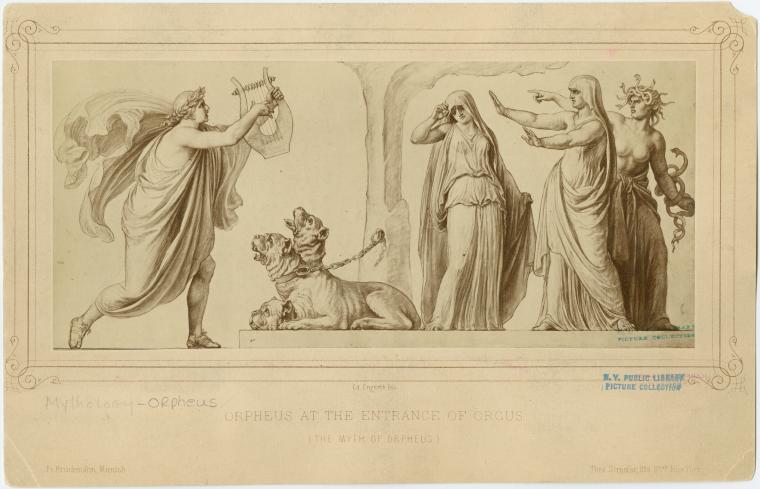 Orpheus at the entrance of Orcus (the myth of Orpheus)