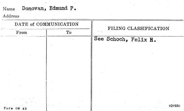 Donovan, Edmund P.