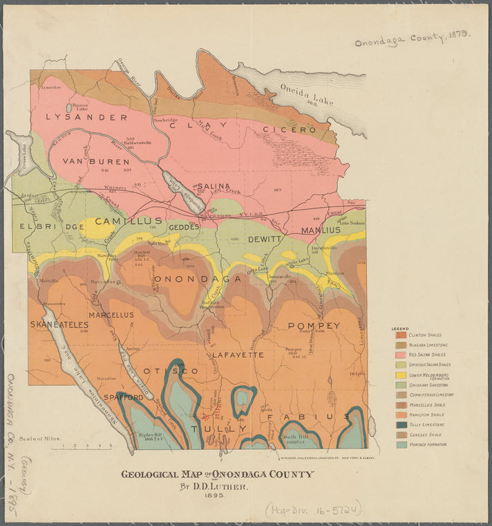 Geological map of Onondaga County