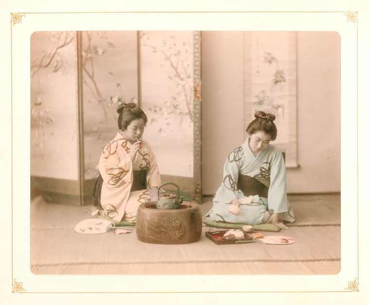 Having A Rest (Smoking and Serving Tea)