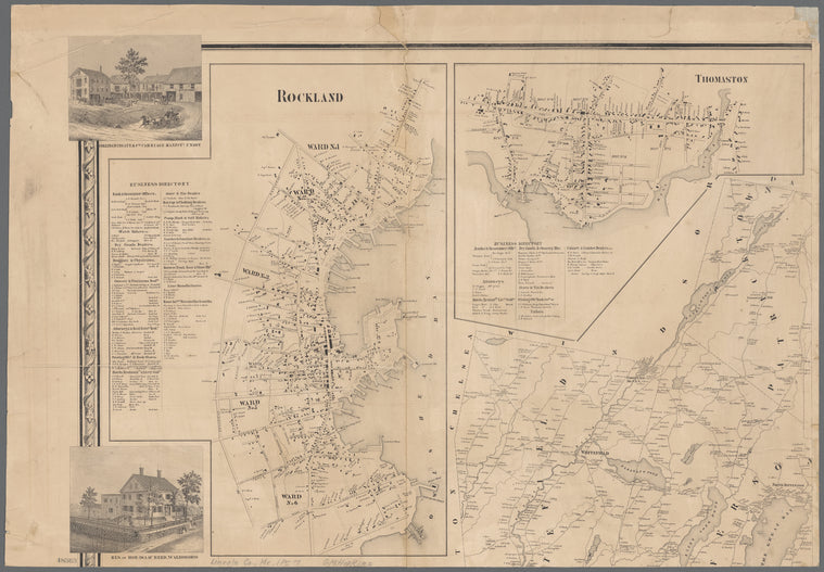 A topographical map of Lincoln Co. Maine