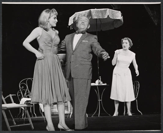Diane Cilento, Ernest Truex and Mildred Natwick in the stage production The Good Soup