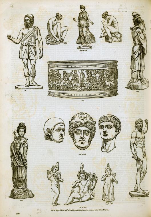Statues and various figures (chiefly bronze); contained in the British Museum.