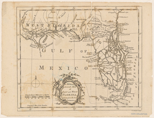 A new and accurate map of east and west Florida: drawn from the best authorities
