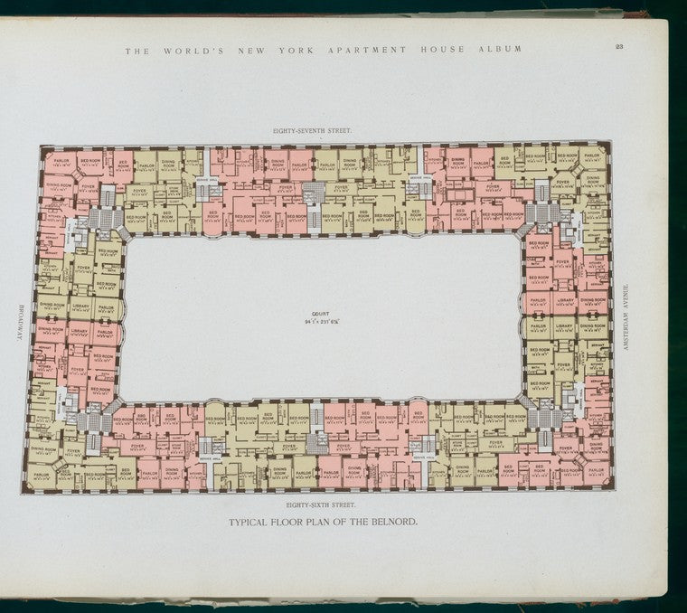 Typical floor plan of the Belnord.