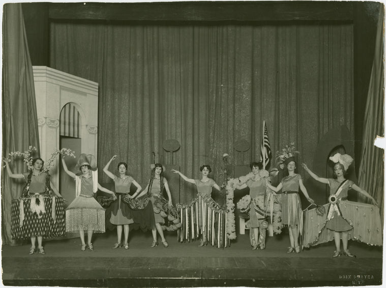 Cast, as flowers, performing "Rose of Arizona" in Garrick Gaieties