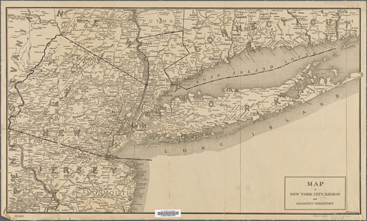 Map of New York City region and adjacent territory