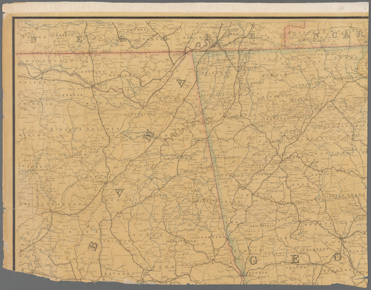 Post route map of the states of South Carolina and Georgia : with adjacent parts of North Carolina, Tennessee, Alabama and Florida