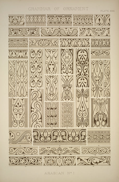 Arabian no. 1: Arabian ornaments from the ninth century from Cairo.