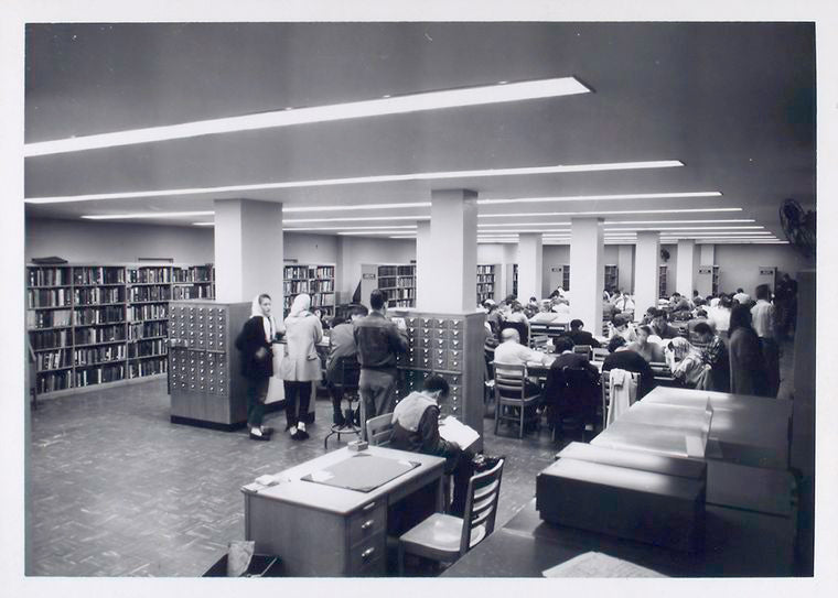 Card catalog and seated readers