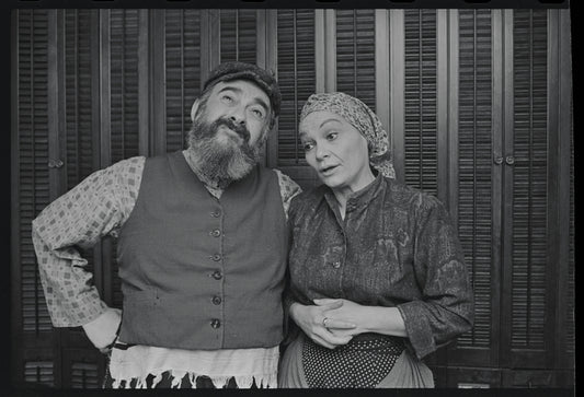 Paul Lipson and Peg Murray in publicity photo for the stage production Fiddler on the Roof