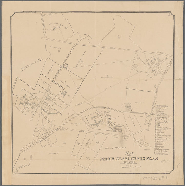 Map of the Rhode Island state farm, Cranston: [Rhode Island]