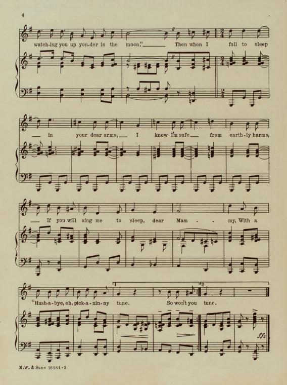 Sing me to sleep, dear Mammy : with a hush a-bye-pickaninny tune