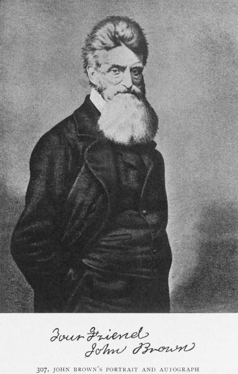 John Brown's portrait and autograph.