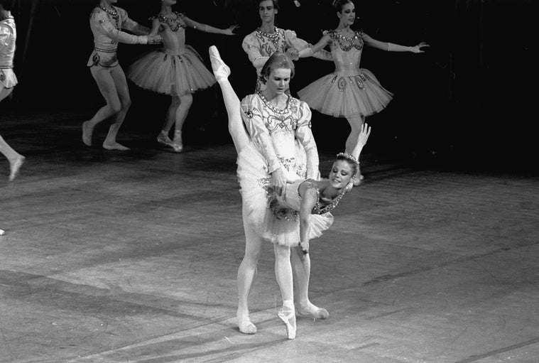 New York City Ballet production of "Jewels" (Diamonds) with Merrill Ashley and Adam Luders, choreography by George Balanchine (New York)